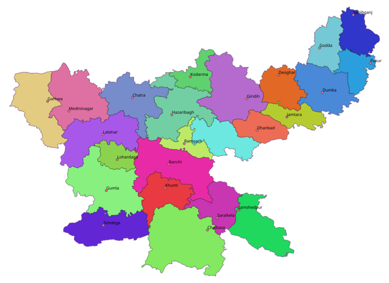 24 Districts of Jharkhand