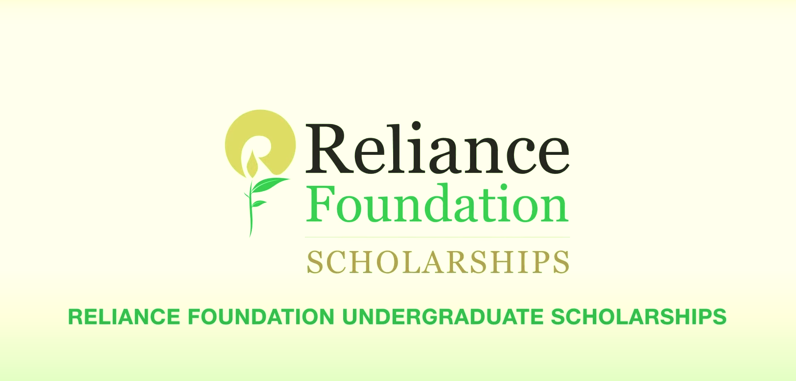 Reliance Foundation Undergraduate Scholarship